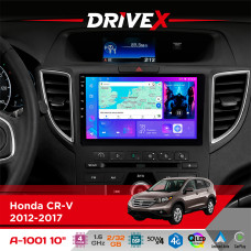 Штатна магнітола для Honda CR-V 2012-2017 DriveX A-1001 10" Android 4-ядерний 2+32Гб 4x45W бездротовий CarPlay та AndroidAuto