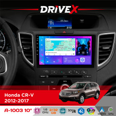 Штатна магнітола для Honda CR-V 2012-2017 DriveX A-1003 QLED 10" Android 2+32Гб 4-ядерний 4x50W(TDA7851) бездротовий CarPlay та AndroidAuto