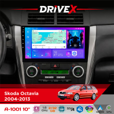 Штатна магнітола для Skoda Octavia 2004-2013 DriveX A-1001 10" Android 4-ядерний 2+32Гб 4x45W бездротовий CarPlay та AndroidAuto