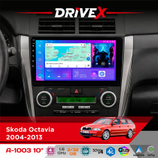 Штатна магнітола для Skoda Octavia 2004-2013 DriveX A-1003 QLED 10" Android 2+32Гб 4-ядерний 4x50W(TDA7851) бездротовий CarPlay та AndroidAuto