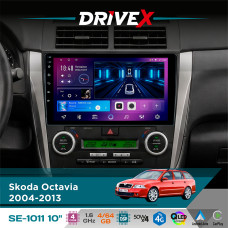 Штатна магнітола для Skoda Octavia 2004-2013 DriveX SE-1011 QLED 10" Android 4-ядерний 4+64Гб DSP 4x50W(TDA7851) бездротовий CarPlay та AndroidAuto