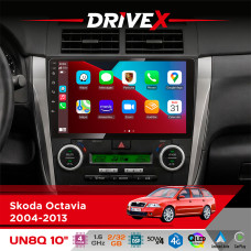 Штатна магнітола для Skoda Octavia 2004-2013 DriveX UN8 QLED 10" Android 4-ядерний 2x32Гб 4x45W бездротовий CarPlay та AndroidAuto