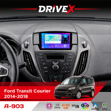 Штатна магнітола для Ford Transit Courier 2014-2018 DriveX A-903 QLED 9" Android 4-ядерний 2+32Гб 4x50W(TDA7851) бездротовий CarPlay та AndroidAuto