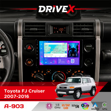 Штатна магнітола для Toyota FJ Cruiser 2007-2016 DriveX A-903 QLED 9" Android 4-ядерний 2+32Гб 4x50W(TDA7851) бездротовий CarPlay та AndroidAuto