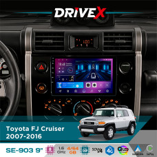 Штатна магнітола для Toyota FJ Cruiser 2007-2016 DriveX SE-903 QLED 9" Android 8-ядерний 4+64Гб SIM-картка 3G/4G DSP 4x50W(TDA7851) бездротовий CarPlay та AndroidAuto