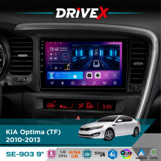 Штатна магнітола для KIA K5 2010-2013 DriveX SE-903 QLED 9" Android 8-ядерний 4+64Гб SIM-картка 3G/4G DSP 4x50W(TDA7851) бездротовий CarPlay та AndroidAuto