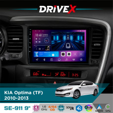 Штатна магнітола для KIA Optima (TF) 2010-2013 DriveX SE-911 4+64Гб QLED 9" Android 4-ядерний 4x50W(TDA7851) DSP бездротовий CarPlay та AndroidAuto