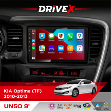 Штатна магнітола для KIA Optima (TF) 2010-2013 DriveX UN5 QLED 9" Android 4-ядерний 2+32Гб 4x45W бездротовий CarPlay та AndroidAuto