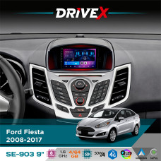 Штатна магнітола для Ford Fiesta 2008-2017 DriveX SE-903 QLED 9" Android 8-ядерний 4+64Гб SIM-картка 3G/4G DSP 4x50W(TDA7851) бездротовий CarPlay та AndroidAuto