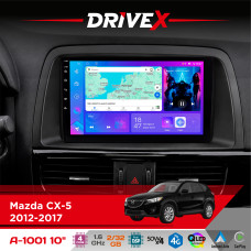 Штатна магнітола для Mazda CX-5 2012-2017 DriveX A-1001 10" Android 4-ядерний 2+32Гб 4x45W бездротовий CarPlay та AndroidAuto