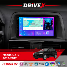 Штатна магнітола для Mazda CX-5 2012-2017 DriveX A-1003 QLED 10" Android 2+32Гб 4-ядерний 4x50W(TDA7851) бездротовий CarPlay та AndroidAuto