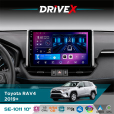 Штатна магнітола для Toyota RAV4 2019+ DriveX SE-1011 QLED 10" Android 4-ядерний 4+64Гб DSP 4x50W(TDA7851) бездротовий CarPlay та AndroidAuto