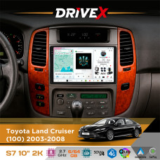 Штатна магнітола для Lexus LX 470 1998-2007 DriveX S7 2K QLED 10" Android 8-ядерний 2.7ГГц 6x64Гб SIM-картка 3G/4G AK7808 AB 4x50W DSP AK7739 VELVET бездротовий CarPlay та AndroidAuto