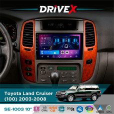 Штатна магнітола для Lexus LX 470 1998-2007 DriveX SE-1003 QLED 10" Android 8-ядерний 4+64Гб SIM-картка 3G/4G DSP 4x50W(TDA7851) бездротовий CarPlay та AndroidAuto