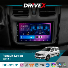 Штатна магнітола для Dacia Logan 2012-2020 DriveX SE-911 4+64Гб QLED 9" Android 4-ядерний 4x50W(TDA7851) DSP бездротовий CarPlay та AndroidAuto