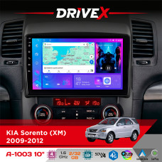 Штатна магнітола для KIA Sorento (XM) 2009-2012 DriveX A-1003 QLED 10" Android 2+32Гб 4-ядерний 4x50W(TDA7851) бездротовий CarPlay та AndroidAuto