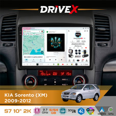 Штатна магнітола для KIA Sorento (XM) 2009-2012 DriveX S7 2K QLED 10" Android 8-ядерний 2.7ГГц 6x64Гб SIM-картка 3G/4G AK7808 AB 4x50W DSP AK7739 VELVET бездротовий CarPlay та AndroidAuto