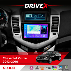 Штатна магнітола для Chevrolet Cruze 2012-2016 DriveX A-903 QLED 9" Android 4-ядерний 2+32Гб 4x50W(TDA7851) бездротовий CarPlay та AndroidAuto