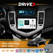 Штатна магнітола для Chevrolet Cruze 2012-2016 DriveX S7 2K QLED 9" Android 8-ядерний 2.7ГГц 6x64Гб SIM-картка 3G/4G AK7808 AB 4x50W DSP AK7739 VELVET бездротовий CarPlay та AndroidAuto