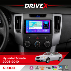 Штатна магнітола для Hyundai Sonata 2008-2010 DriveX A-903 QLED 9" Android 4-ядерний 2+32Гб 4x50W(TDA7851) бездротовий CarPlay та AndroidAuto
