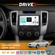Штатна магнітола для Hyundai Sonata 2008-2010 DriveX S7 2K QLED 9" Android 8-ядерний 2.7ГГц 6x64Гб SIM-картка 3G/4G AK7808 AB 4x50W DSP AK7739 VELVET бездротовий CarPlay та AndroidAuto