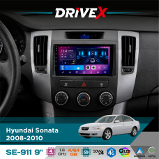 Штатна магнітола для Hyundai Sonata 2008-2010 DriveX SE-911 4+64Гб QLED 9" Android 4-ядерний 4x50W(TDA7851) DSP бездротовий CarPlay та AndroidAuto