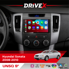 Штатна магнітола для Hyundai Sonata 2008-2010 DriveX UN5 QLED 9" Android 4-ядерний 2+32Гб 4x45W бездротовий CarPlay та AndroidAuto