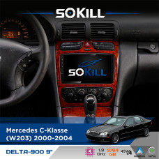 Штатна магнітола для Mercedes Viano (W639) 2003-2006 SoKill DELTA-900 9" Android 4-ядерний 2+64Гб 4x45W бездротовий CarPlay та AndroidAuto