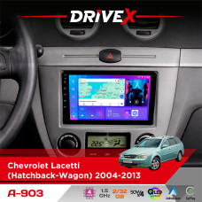 Штатна магнітола для Chevrolet Lacetti (Hatchback-Wagon) 2004-2013 DriveX A-903 QLED 9" Android 4-ядерний 2+32Гб 4x50W(TDA7851) бездротовий CarPlay та AndroidAuto