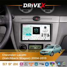 Штатна магнітола для Chevrolet Lacetti (Hatchback-Wagon) 2004-2013 DriveX S7 2K QLED 9" Android 8-ядерний 2.7ГГц 6x64Гб SIM-картка 3G/4G AK7808 AB 4x50W DSP AK7739 VELVET бездротовий CarPlay та AndroidAuto