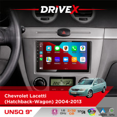 Штатна магнітола для Chevrolet Lacetti (Hatchback-Wagon) 2004-2013 DriveX UN5 QLED 9" Android 4-ядерний 2+32Гб 4x45W бездротовий CarPlay та AndroidAuto