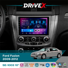 Штатна магнітола для Ford Fusion 2009-2012 DriveX SE-1003 QLED 10" Android 8-ядерний 4+64Гб SIM-картка 3G/4G DSP 4x50W(TDA7851) бездротовий CarPlay та AndroidAuto
