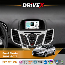Штатна магнітола для Ford Fiesta 2008-2017 DriveX S7 2K QLED 9" Android 8-ядерний 2.7ГГц 6x64Гб SIM-картка 3G/4G AK7808 AB 4x50W DSP AK7739 VELVET бездротовий CarPlay та AndroidAuto