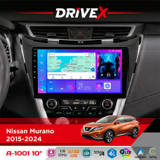 Штатна магнітола для Nissan Murano 2015-2024 DriveX A-1001 10" Android 4-ядерний 2+32Гб 4x45W бездротовий CarPlay та AndroidAuto
