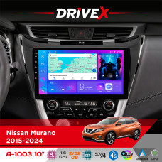 Штатна магнітола для Nissan Murano 2015-2024 DriveX A-1003 QLED 10" Android 2+32Гб 4-ядерний 4x50W(TDA7851) бездротовий CarPlay та AndroidAuto