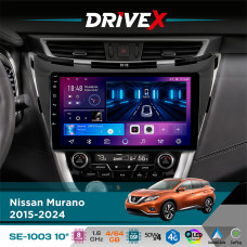 Штатна магнітола для Nissan Murano 2015-2024 DriveX SE-1003 QLED 10" Android 8-ядерний 4+64Гб SIM-картка 3G/4G DSP 4x50W(TDA7851) бездротовий CarPlay та AndroidAuto