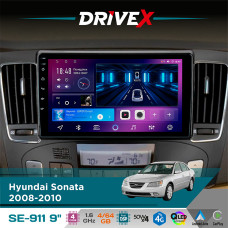 Штатна магнітола для Hyundai Sonata 2008-2010 DriveX SE-911 4+64Гб QLED 9" Android 4-ядерний 4x50W(TDA7851) DSP бездротовий CarPlay та AndroidAuto