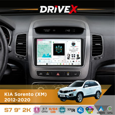 Штатна магнітола для KIA Sorento (XM) 2012-2020 DriveX S7 2K QLED 9" Android 8-ядерний 2.7ГГц 6x64Гб SIM-картка 3G/4G AK7808 AB 4x50W DSP AK7739 VELVET бездротовий CarPlay та AndroidAuto