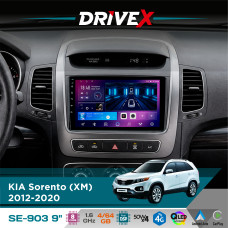 Штатна магнітола для KIA Sorento (XM) 2012-2020 DriveX SE-903 QLED 9" Android 8-ядерний 4+64Гб SIM-картка 3G/4G DSP 4x50W(TDA7851) бездротовий CarPlay та AndroidAuto
