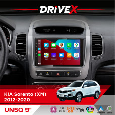 Штатна магнітола для KIA Sorento (XM) 2012-2020 DriveX UN5 QLED 9" Android 4-ядерний 2+32Гб 4x45W бездротовий CarPlay та AndroidAuto