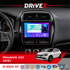 Штатна магнітола для Mitsubishi ASX 2019+ DriveX A-1003 QLED 10" Android 2+32Гб 4-ядерний 4x50W(TDA7851) бездротовий CarPlay та AndroidAuto