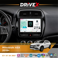 Штатна магнітола для Mitsubishi Outlander Sport 2019+ DriveX S7+ 2K QLED 10" Android 8-ядерний 2.7ГГц 8x128Гб SIM-картка 3G/4G AK7808 AB 4x50W 360° DSP AK7739 VELVET бездротовий CarPlay та AndroidAuto