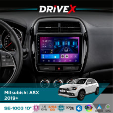 Штатна магнітола для Mitsubishi RVR 2019+ DriveX SE-1003 QLED 10" Android 8-ядерний 4+64Гб SIM-картка 3G/4G DSP 4x50W(TDA7851) бездротовий CarPlay та AndroidAuto
