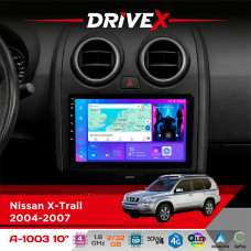 Штатна магнітола для Nissan X-Trail 2004-2007 DriveX A-1003 QLED 10" Android 2+32Гб 4-ядерний 4x50W(TDA7851) бездротовий CarPlay та AndroidAuto