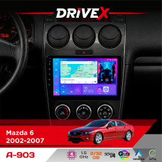 Штатна магнітола для Mazda Atenza 2002-2007 DriveX A-903 QLED 9" Android 4-ядерний 2+32Гб 4x50W(TDA7851) бездротовий CarPlay та AndroidAuto