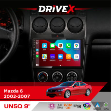 Штатна магнітола для Mazda Atenza 2002-2007 DriveX UN5 QLED 9" Android 4-ядерний 2+32Гб 4x45W бездротовий CarPlay та AndroidAuto