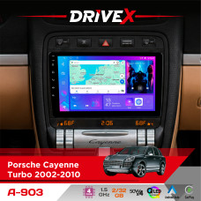 Штатна магнітола для Porsche Cayenne Turbo 2002-2010 DriveX A-903 QLED 9" Android 4-ядерний 2+32Гб 4x50W(TDA7851) бездротовий CarPlay та AndroidAuto
