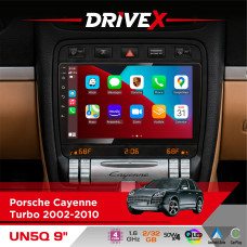 Штатна магнітола для Porsche Cayenne Turbo 2002-2010 DriveX UN5 QLED 9" Android 4-ядерний 2+32Гб 4x45W бездротовий CarPlay та AndroidAuto