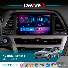 Штатна магнітола для Hyundai Sonata 2015-2017 DriveX SE-903 QLED 9" Android 8-ядерний 4+64Гб SIM-картка 3G/4G DSP 4x50W(TDA7851) бездротовий CarPlay та AndroidAuto