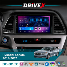 Штатна магнітола для Hyundai Sonata 2015-2017 DriveX SE-911 4+64Гб QLED 9" Android 4-ядерний 4x50W(TDA7851) DSP бездротовий CarPlay та AndroidAuto